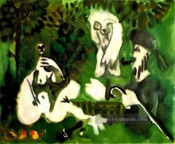 nach oben Ölbilder verkaufen - Luncheon auf dem Gras nach Manet 4 1960 Kubismus Pablo Picasso